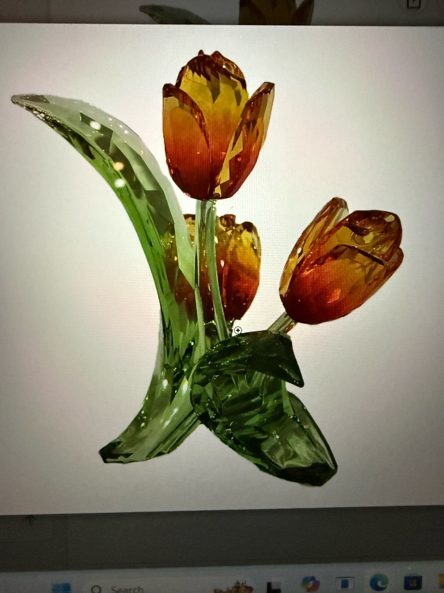 Submitted photo of Swarovski crystal figurine of tulips (not authenticated)
