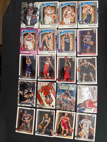 Collection of Panini and Topps Basketball Trading Cards