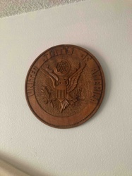 Carved Wooden Plaque Great Seal of the United States