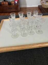 Set of Vintage Pressed Glass Cordial/Liqueur Glasses
