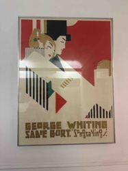 George Whiting and Sadie Burt 'Songs a' Saying' Art Deco Poster