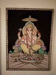 Tanjore Style Painting of Ganesha
