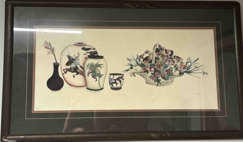 Framed Still Life Print 'Serene Setting'