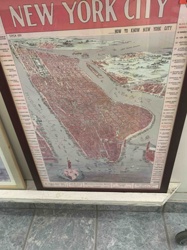 New York City Circa 1899 "How to Know New York City" Framed Map