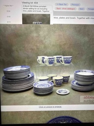 Myott Old Willow Porcelain Dinner Setting for Six
