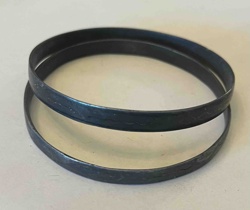 Pair of Darkened Metal Bangles