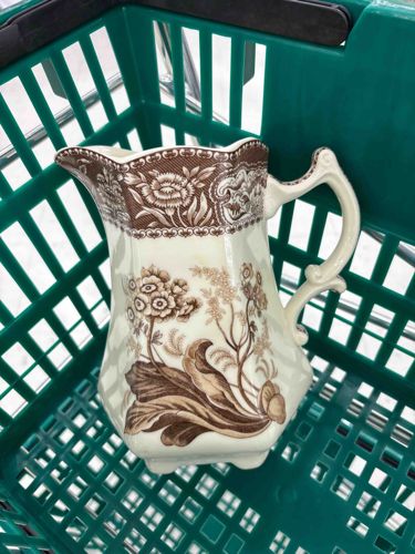 Victorian Brown Transferware Creamer/Milk Jug