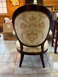 Upholstered Oval Back Armchair