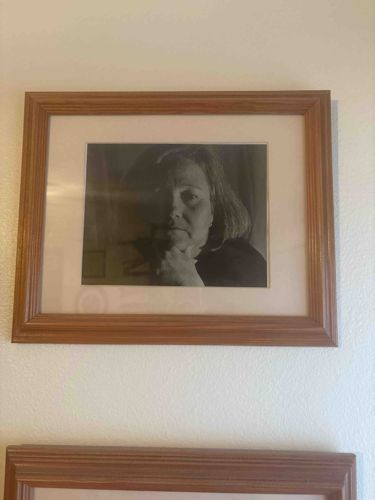 Framed Black and White Portrait Photograph