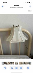 Bell-Shaped Striped Fabric Lamp Shade