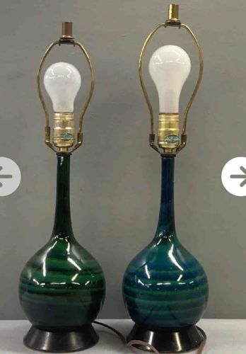 Pair of Mid-Century Modern Ceramic Table Lamps