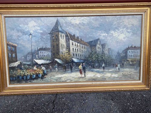 Carolyn Burnett Parisian Street Scene Painting