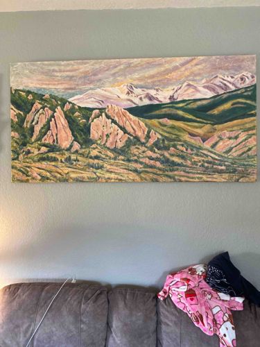 Flatirons Landscape Oil on Canvas