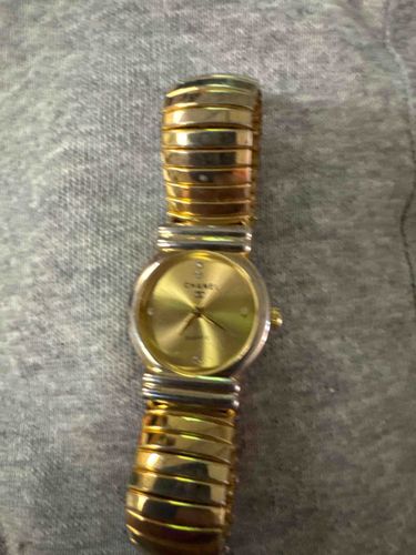 Chanel Quartz Dress Watch with Gold-Tone Expansion Band
