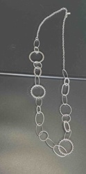 Daisy Fuentes Silver-Tone Mixed Link Necklace