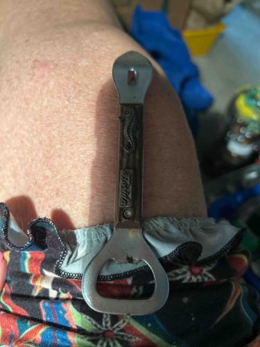 Florida Souvenir Bottle Opener with Seahorse Embossing
