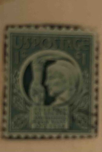US Postage 1-cent Stamp with George Washington's Profile
