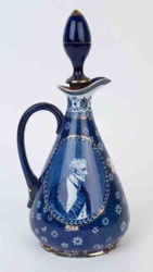 Historical Commemorative Porcelain Decanter with Portrait of Lord Nelson