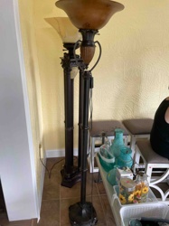 Pair of Torchiere Floor Lamps
