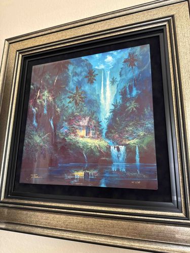 James Coleman "Akaka Falls" Limited Edition Lithograph On Canvas