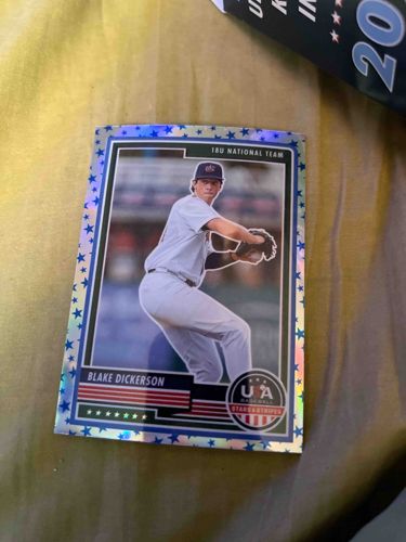 Blake Dickerson USA Baseball 18U National Team Stars & Stripes Holographic Trading Card