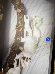 Ivory and Wood/Horn Carving of Tigers