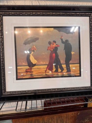 Romantic Dancing Scene Framed Art Print