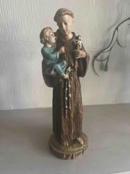 St. Anthony of Padua Holding Christ Child and Lilies Statue