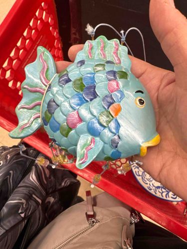 Whimsical Ceramic Tropical Fish Ornament