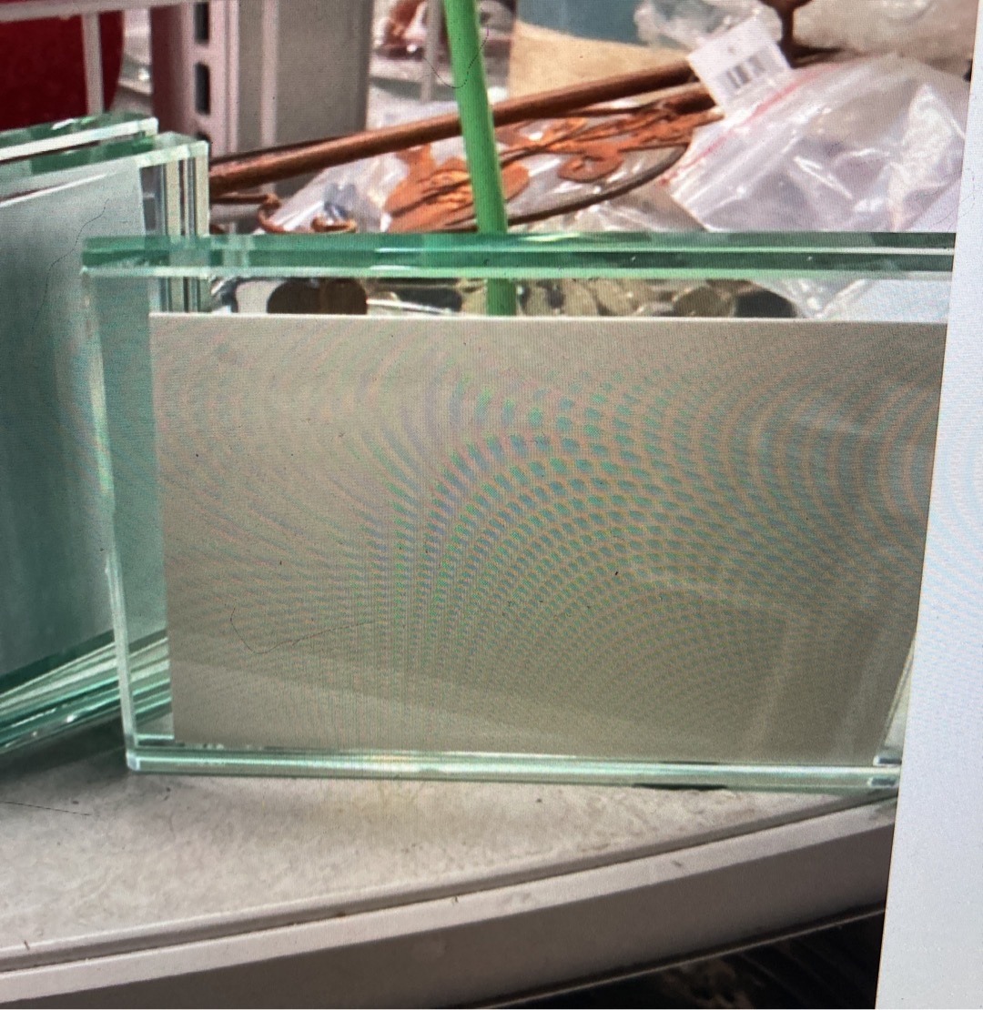 Submitted photo of Clear glass block picture frame