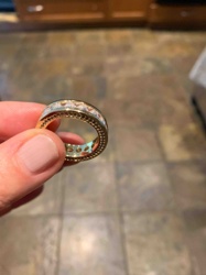 Yellow Gold Eternity Band with Moissanite