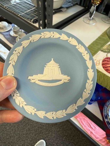 Wedgwood Jasperware Miniature Plate with Architectural Motif