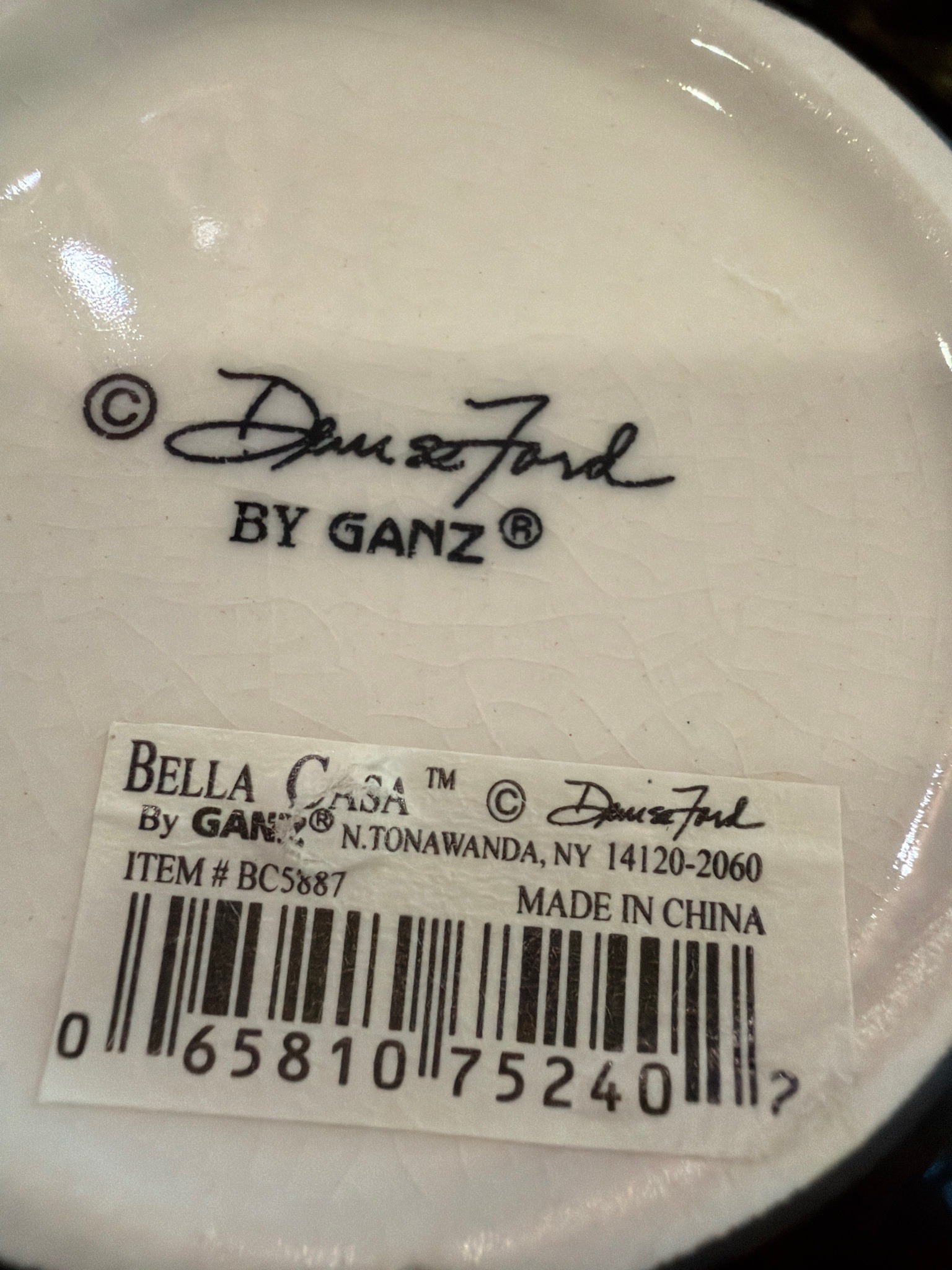 Submitted photo of Ceramic pottery base marked 'Denise Ford by Ganz' (not authenticated)