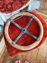 Antique Wooden Ford Steering Wheel