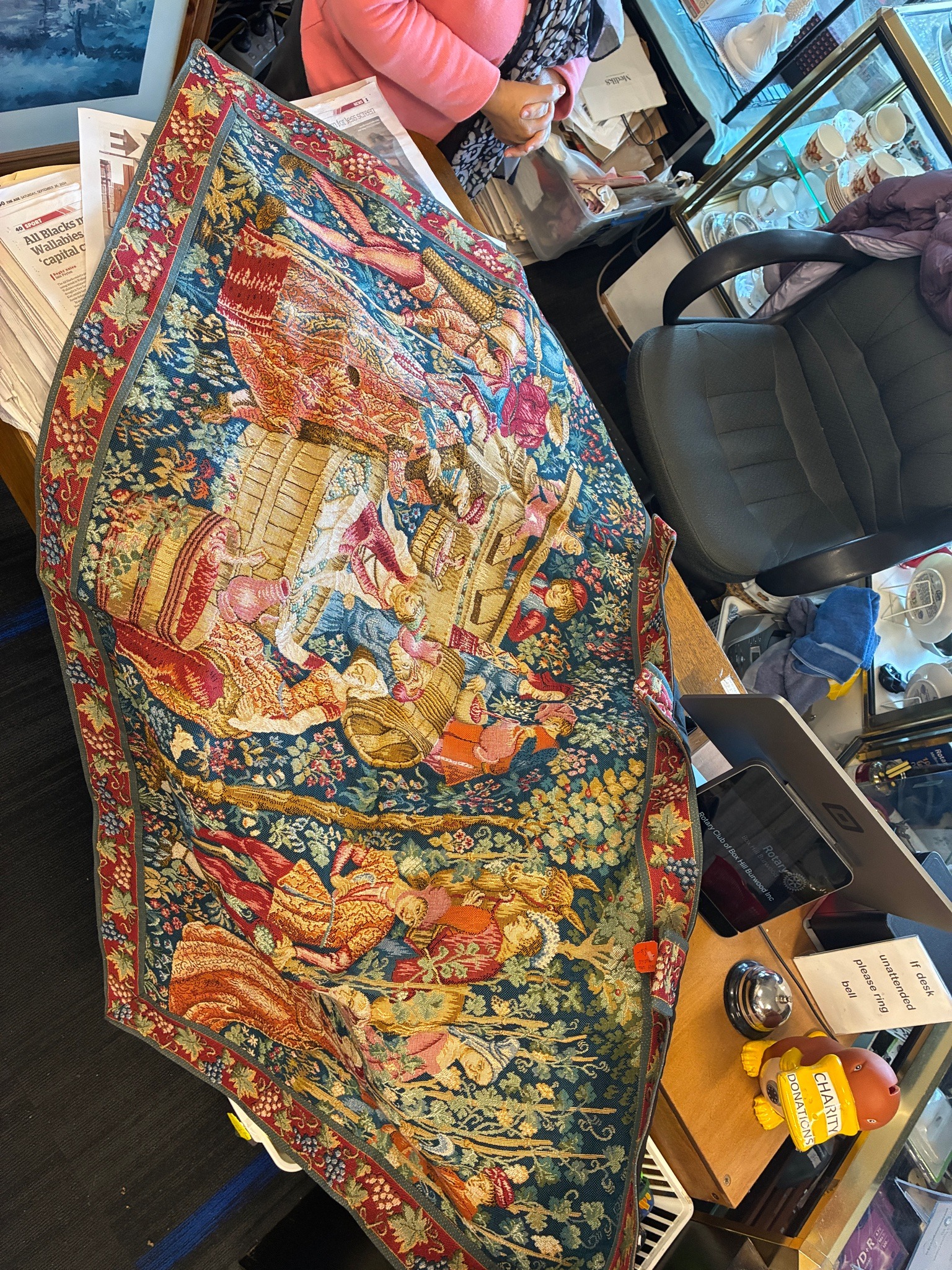 Submitted photo of Large decorative woven tapestry