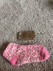 Pink Chenille Slipper Sock