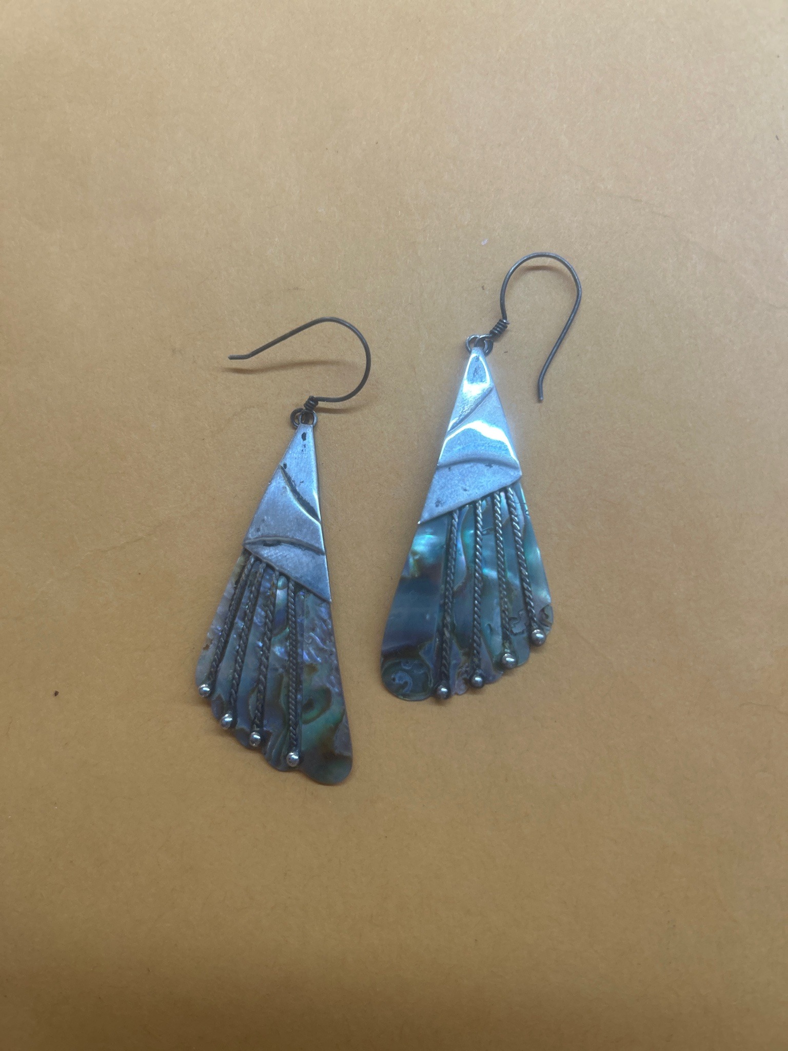 Submitted photo of Southwestern-Style Sterling Silver and Abalone Earrings (unauthenticated)