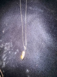 Silver-Tone Pendant Necklace with Inset Gemstone