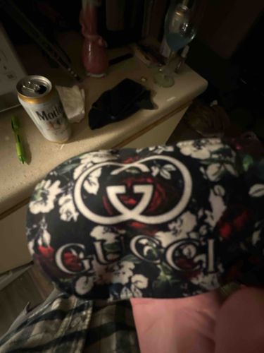 Floral Gucci Logo Print Fabric Mask
