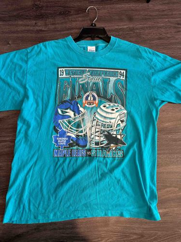 Vintage 1994 Western Conference Semi-Finals Toronto Maple Leafs vs. San Jose Sharks T-Shirt