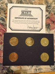 2002 24k Gold Plated US State Quarters Collectible Set with Certificate of Authenticity