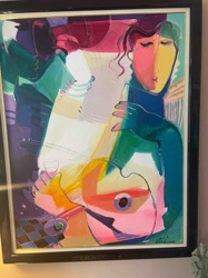 Abstract Expressionist Painting of Musicians by Ali Golkar