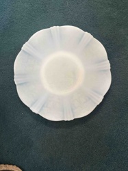 Opalescent Blue Fluted Glass Plate