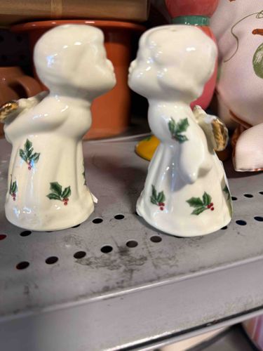 Vintage Kissing Christmas Angels Salt and Pepper Shakers