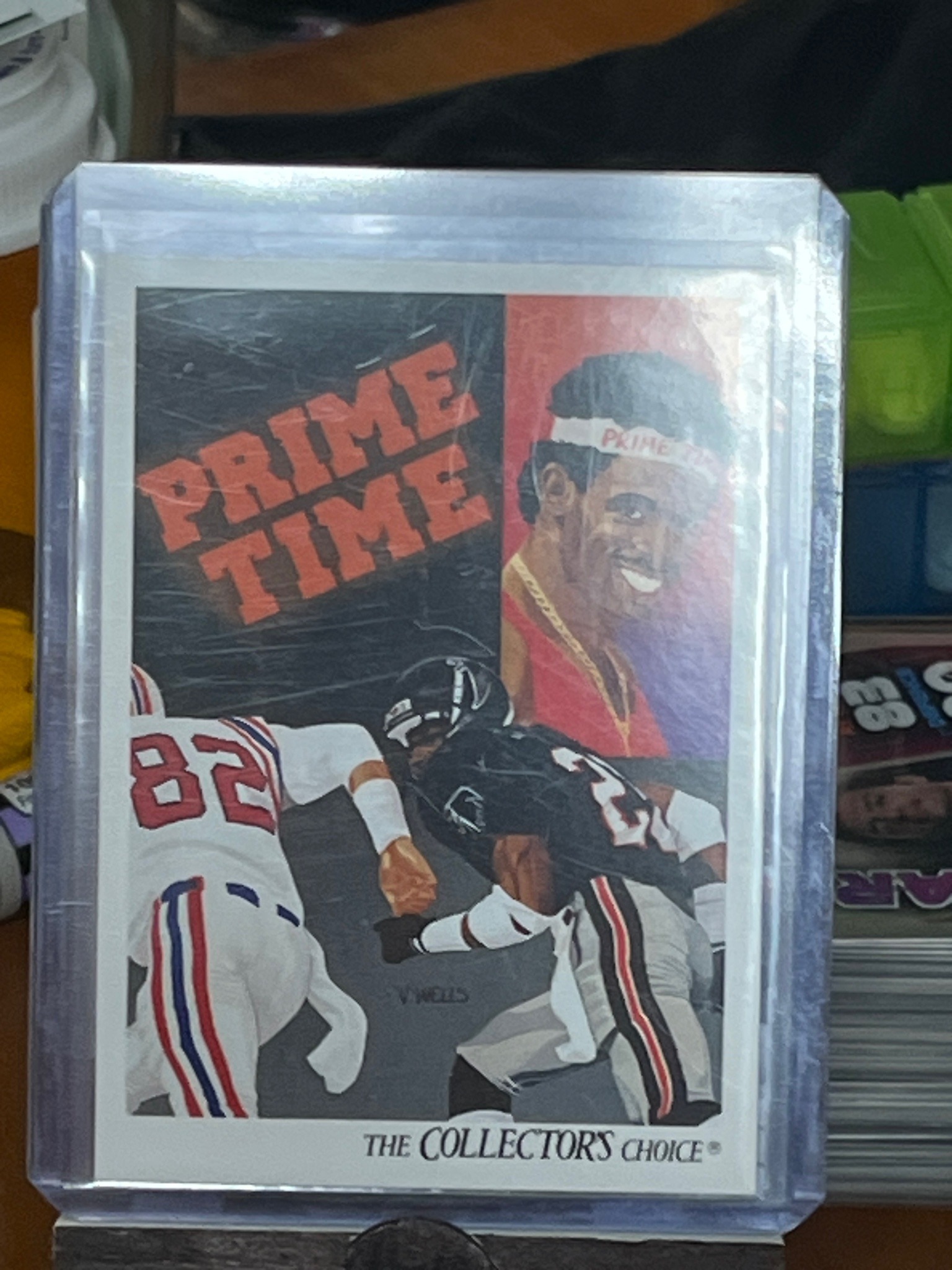 1994 Upper Deck Collector's Choice Deion Sanders 'Prime Time' Art Card #20