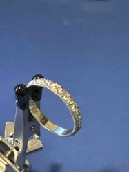 Vintage Engraved White Gold Band