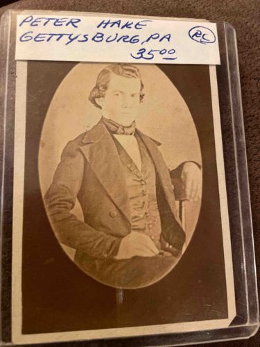 Oval Portrait Photograph of Peter Hake, Gettysburg, PA