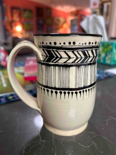 Hand-Painted Studio Pottery Mug