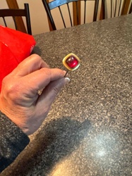 Vintage Red Stone Stick Pin
