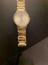 Bulova Gold-Tone Diamond Accent Date Watch